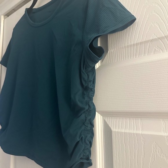 All It Takes Ribbed Nulu T-Shirt ColourStorm Teal size 12 - Picture 7 of 9